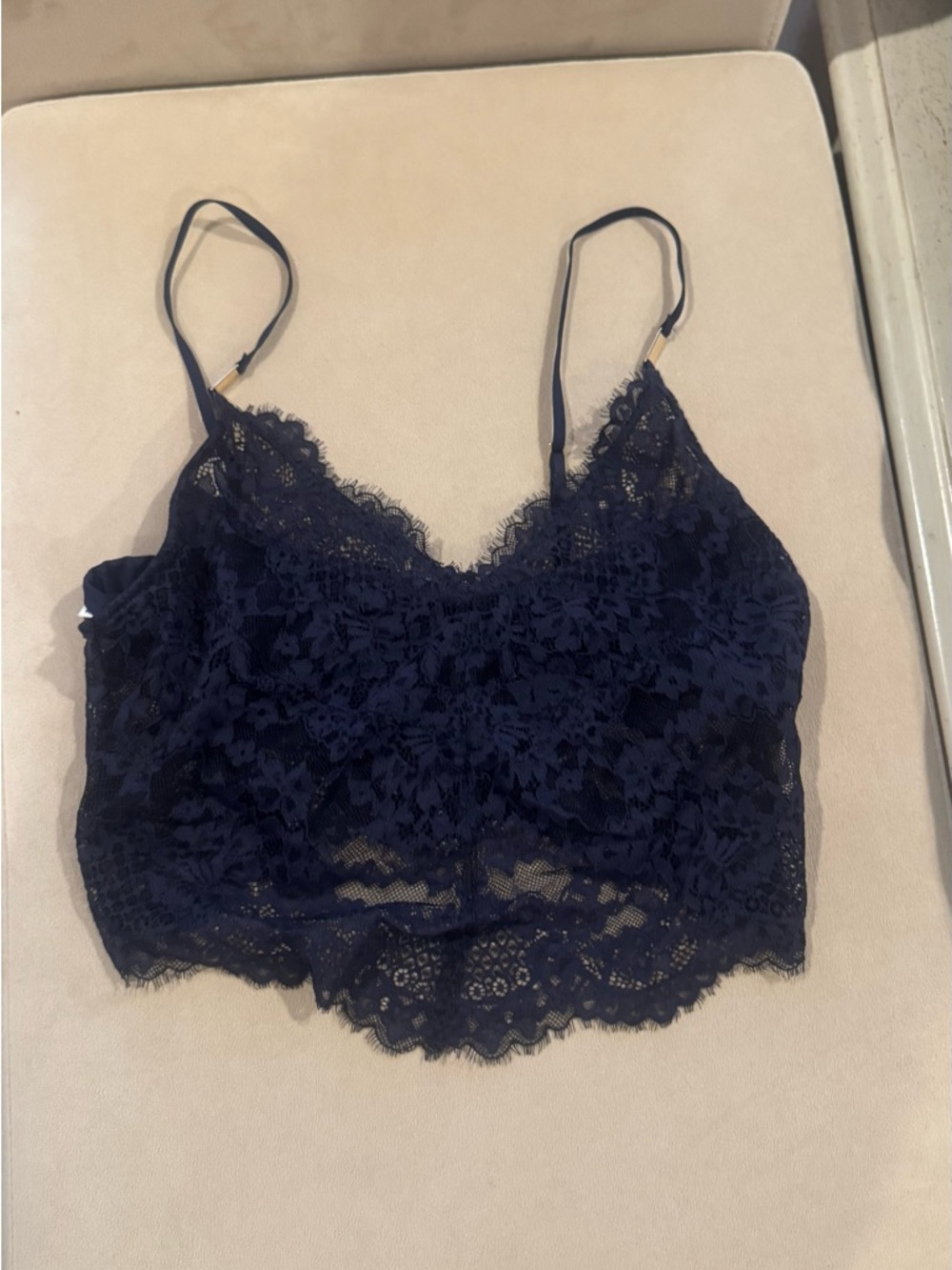 Lace Bralette Cami - Navy Blue